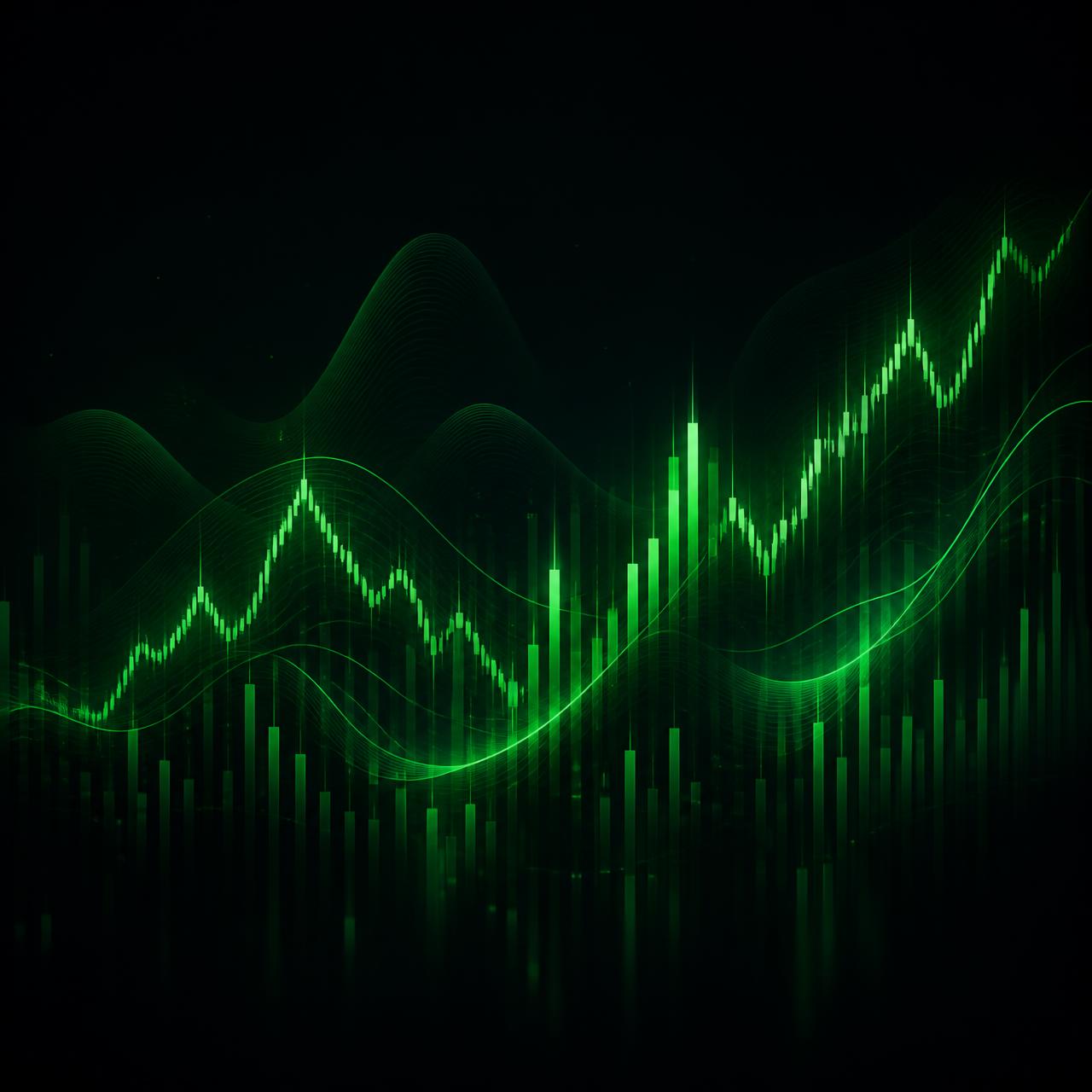 Abstract visualisation of synthetic index price waves